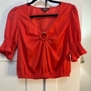 Express pink/red top size S